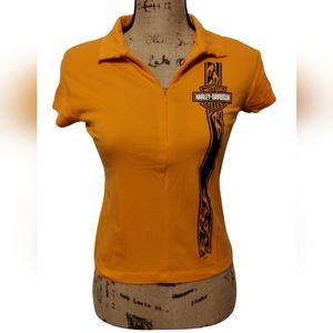 Harley Davidson Vintage Y2K Collar Shirt Size S
